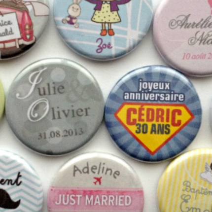 Badge personnalisé épingle
